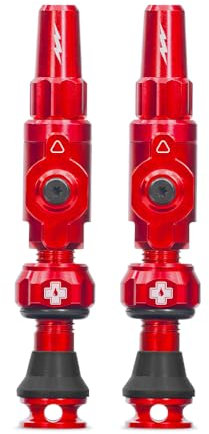 MUC OFF accessorio valvola tubeless Big bore lite Large 1 coppia Rosso