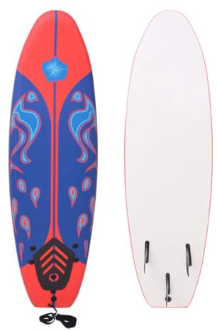 Sportartikel Surfbrett blau und rot 170 cm