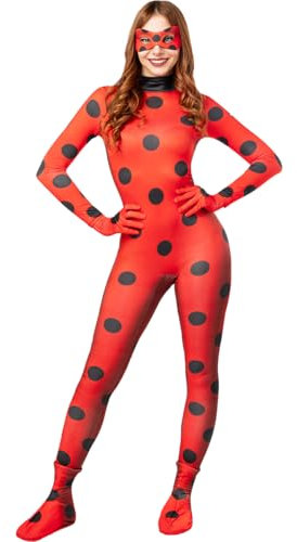 Funidelia | Miraculous Ladybug Kostüm für Damen Zeichentrickfilm, Ladybug, Miraculous - Kostüm für Erwachsene & Verkleidung für Partys, Karneval & Halloween - Größe L - Rot