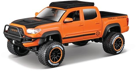 Maisto 1:24 Harley Davidson Custom 2023 Toyota Tacoma, Orange/Schwarz