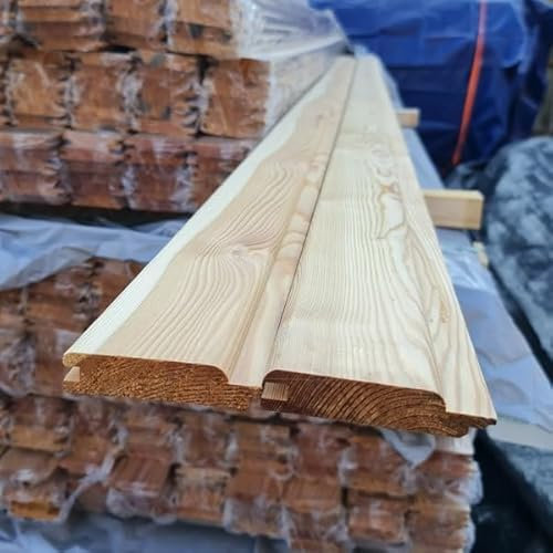 Fassadenverkleidung Rauspund Sibirische Lärche Nut-Feder 19×96 mm, 1,5 m, Sortierung AB, Softline (8)