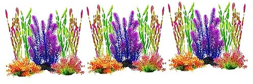 BESPORTBLE 3sets Plant Plastic Water Grass Fountain House for Fish Tank Fish Tank Landscape Aquarium Sand Chiller Tanks Ponds Air Pump Small Air Pump for Submersible 7pcs*3