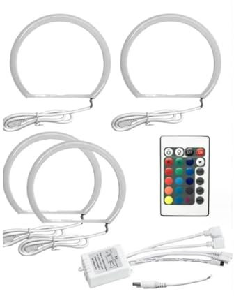 KHBBDV 131mm Multi-Color RGB Auto Angel Eyes Licht Halbkreis Halo for BMW 3er E36 1990-2000 E46 Scheinwerferlampe