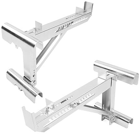 2PCS Adjustable Ladder Jacks Alloy Steel Telescopic Ladder Stabilizer Tripod Extension Load Bearing Bracket