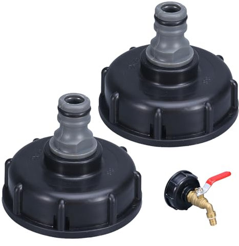 IBC Tank Zubehör Set,IBC Adapter Für Gartenschlauch,1000 Liter Wassertank Anschluss,IBC Container Verbinder,Gardena Hahnverbinder Schlauchanschluss,Gartenschlauch Zubehör IBC Verbinden