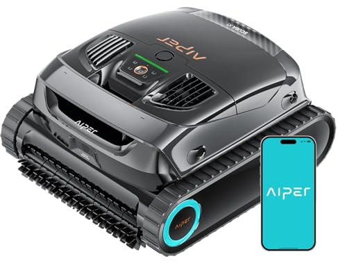 AIPER Scuba X1 Upgraded Poolroboter, 25200 LPH Hochleistungs-Saugsystem, Poolroboter Akku Wand und Boden mit Horizontale Wasserlinienreinigung, 180 Min Laufzeit Pool Roboter für Pools bis zu 200㎡