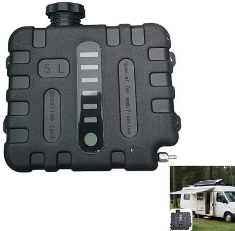 5L Fuel Oil Tank Strong Hard, Air Parking Heater Oil Petrol Canister, 5L Petrol Can Fuel Oil Storage, Heater Fuel Tank with Spout, Container for Car Truck CamperS Caravan, Capacity visibility