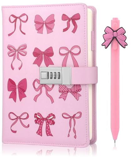 Secret Diary for Girls, Birthday Presents Girls Teenagers Age 6-14, Back to School Stationary Lockable Journal Notebook Diary with Lock Pen, Gifts for 7 8 9 10 11 12 13 14 Year Old Girls Diary
