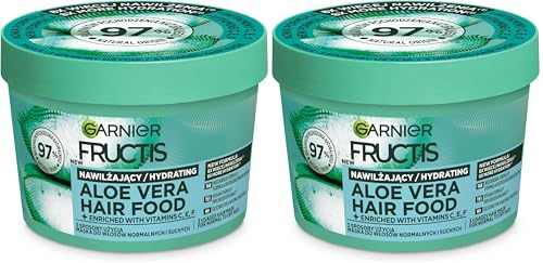 Garnier Fructis Hair Food Aloe Maske für normales und trockenes Haar 400ml (Packung mit 2)
