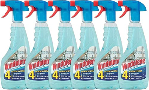Windolene Glass & Shiny Surfaces Diamond Shine, Pack 6 x 750ml, Streak-Free Cleaning for Windows, Window cleaner & Glass cleaner