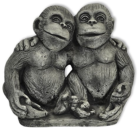 Wilai Affenpaar Figur Skulptur Affen Äffchen massiv Dekoration Neuware
