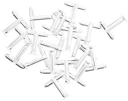 Fenteer 20 pcs Silberweiß Manschettenknöpfe 17,2 * 17 x 8 mm Klebefläche Rohlinge Fassungen