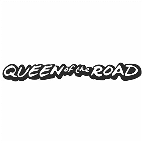 INDIGOS UG Aufkleber - Autoaufkleber - JDM - Die Cut - Queen of The Road - Auto, Truck, Notebook, Laptop, Vinyl - Folie Decal Sticker - schwarz - 190mm x25mm
