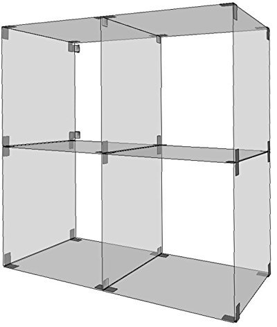 Shop Office Store GmbH Vitrine Vitrinen Steckvitrine Steckvitrinen Glassteckvitrine Selbstbauvitrine Würfelregal Glasregal