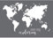 Rayher 45106000 Schablone World map, Format DIN A3, mit Rakel, Siebdruck-Schablone, Malschablone, selbstklebend