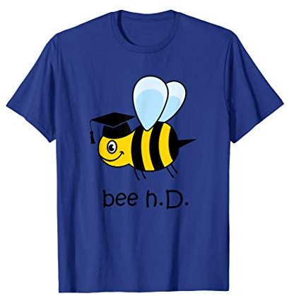 funny cute bee with mortarboard T-Shirt