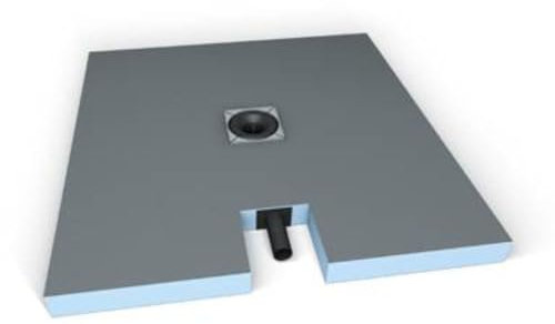 Receveur carré Wedi Fundo Plano écoulement centré 900x900x65mm