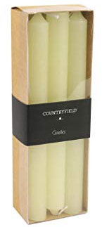 Set mit 6 Kerzen Countryfield 20cm | Creme