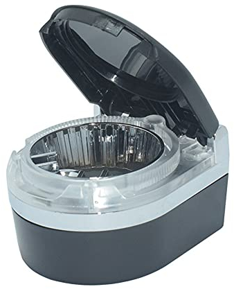 Soporte para Cenicero Coche con Tapa,MoreChioce Universal Cenicero Auto Coche con Luz Azul LED Portátil Portavasos de Plástico Sin Humo Resistente al Olor Adecuado el Hogar y Oficina,Negro