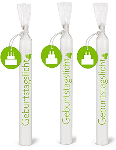 Wünschelicht-Kerzen 3er Set Bulla Design, Bulla Design:Geburtstagslicht