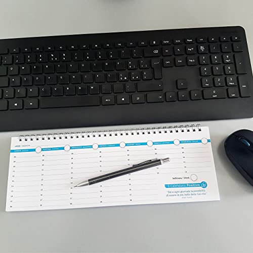 Planning Settimanale da Tavolo Perpetuo 30x10,5 (Senza Date) | Planner Settimanale Scrivania | Weekly planner | Agenda Università Perpetua