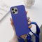 Bakicey Coque de protection en silicone liquide pour iPhone SE 5G/SE 2020, collier réglable en silicone avec cordon élégant pour accrocher la housse de protection pour iPhone 8/7, bleu saphir