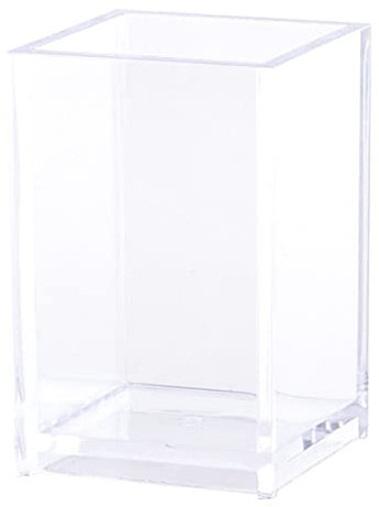 Pot à crayons en acrylique transparent pour bureau, école, fournitures de maison, 1 pièce