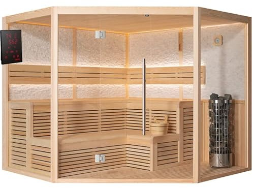 AWT Sauna E1816XL Pinienholz/240x240/9kW Cilindro