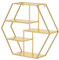 Yumyolk Wandregal Gold, Hexagon Wandregal, Metall Wanddeko Hängeregal, Vintage Industrial Style für Küche, Badezimmer & Wohnzimmer
