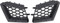 Oberer Grill der Vorderen Stoßstange,2 Stück Stoßstange Front Nieren Gitter ​Links Rechts Glänzend Schwarz Ersatz für Seat Ibiza Cordoba 6L 2002-2009