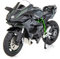 TGRCM-CZ Compatibile con moto Kawasaki Ninja H2R in scala 1:12, modello DieCast, sospensione e rullo libero, auto giocattolo, collezione moto, regalo nero
