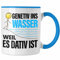 Trendation - Genitiv Ins Wasser Weill Es Dativ Ist Tasse Grammatik Deutsch Lehrer Witz Grundschule Geschenkidee (Blau)