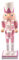 Ciao Schiaccianoci Natale Soldatino con tamburo (24cm) in legno glitterato, rosa/bianco