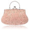 CORIOS Borsetta da Sera Donna Pochette con Perline Glitterate e Perline con Paillettes Borsa a Spalla Elegante Borse Messenger Retro Borsa a Tracolla Cocktail Festa Cerimonia Ballo Clutch Champagne