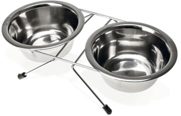 Karlie Duo Dinner, Napfständer, Edelstahl, Silber, 380 ml, Durchm. 9-13 cm