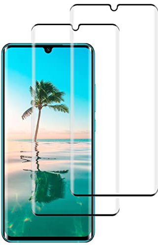 POOPHUNS Schutzfolie für Xiaomi Mi Note 10/Note 10 Pro/Note 10 Lite, 9H Härte Gehärtetem Schutzglas, 3D Runde Kante Glas Folie, Anti-Kratzen, Anti-Bläschen, Note 10 Pro Displayschutzfolie -2 Stück