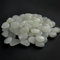 Lot de 50 galets pour aquarium, pierres décoratives, jardin, aquarium, jardinière, allée, revêtement de couleur blanc