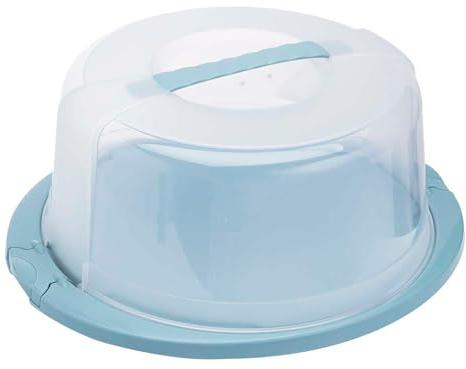 keeeper Recipiente redondo para tartas con tapa, Asa ergonómica, Fácil transporte de tartas, Ricardo, Azul nórdico