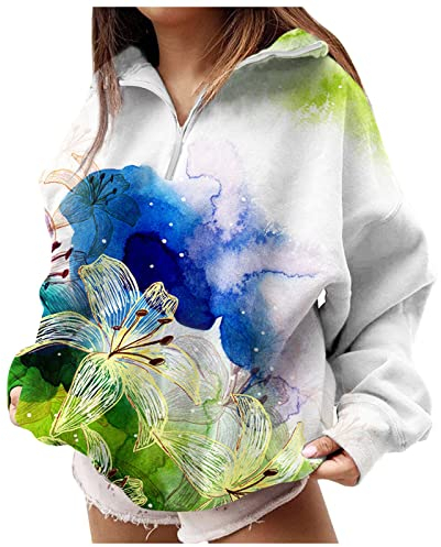 Sweat Fille Automne Zip Chemisier Épaisse Respirant Scolaire Col Rond Boler Pull Ado Long Sleeve Fantaisie Loose Multicolore Vert