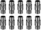 QUARKZMAN Lederkordel-Endkappe, 10 Stück 5mm Loch Leder Magnetverschlüsse, Kordel-Endkappen Verschlüsse Leder Kordel Schnalle für Schmuckherstellung DIY Zubehör Basteln, Schwarz