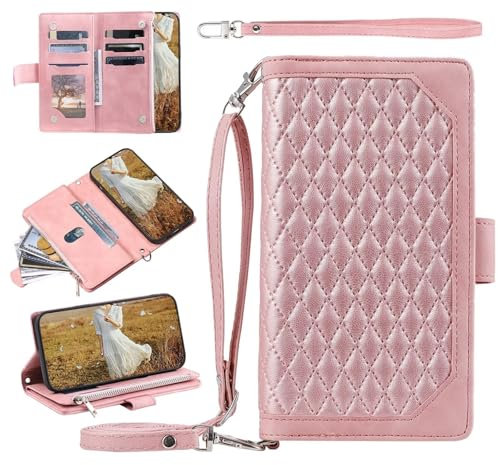 MBSLFY Funda con Protector para Realme 8i/Realme Narzo 50 4G, Carcasa Libro de Premium PU Cuero Tapa con Ranura para Tarjetas, con Tapa abatible para Realme 8i/Realme Narzo 50 4G, Rosa