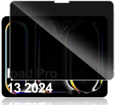 Locofun Sichtschutz für iPad Pro 13 Zoll M4 2024, Anti-Spy Screen Protector, Blickschutzfolie Panzer Schutz Glas Folie Display-1 Stück
