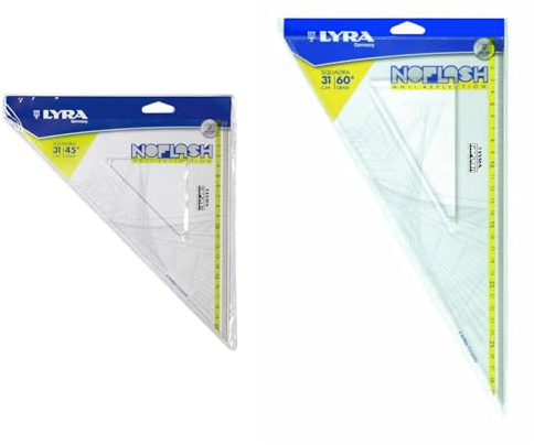 LYRA Noflash Squadra 31cm/45° in Busta PVC & Noflash Squadra 31cm/60°in Busta PVC