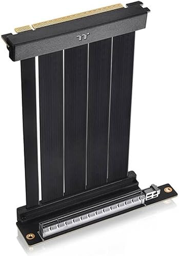 Thermaltake PCI-E 4.0 | Dual 90° Riser Cable | 130mm | Black