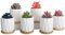 ARTKETTY Succulent Plant Pots - 3.15 Inch White Small Plant Pots with Trays, Ceramic Pots for Indoor Plants, Pack of 6 - Cactus Flower Pots Decorative Garden Home