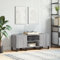 Homgoday CD-Schrank, Sperrholz, Grau, Sonoma, 121 x 38 x 48 cm, CD-Regal, Standregal, Aufbewahrung, Möbel, Bücher, dekorativ, Zuhause, Aufbewahrung für DVD Typ 2