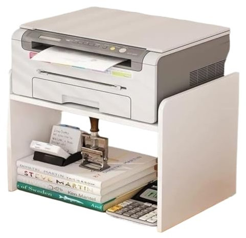 MEIZHITU Regal für Drucker, Drucker Schreibtisch Regal Holz Drucker Ständer Büro Desktop Drucker Rack Kopierer Rack Beistelltisch Regal für Drucker
