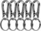5 Pcs Karabiner Schlüsselanhänger, Schlüssel Karabiner, Karabinerhaken Klein, Schlüsselkarabiner Abnehmbare, Metall Schlüsselring mit Karabiner für Aufhängen im Rucksack, Autoschlüssel