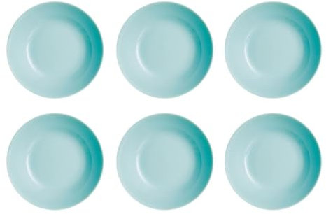 Luminarc Diwali Turquesa 6 Plato Postre Opal 20cm Opal Apto Microondas Apto Frigorífico Reciclable