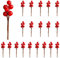 RXXR 20 Pezzi Artificiali Bacche Natale Decorazioni Agrifoglio per la Decorazioni Albero di Natale Decorazione Artificiale Festa di Natale Decorazione (6 Bacche Rosse Artificiali)